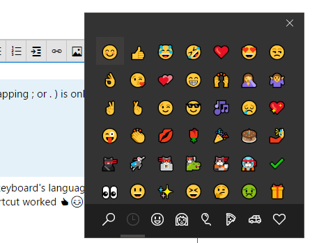 Emoji panel doesn't open in Fall Creators Update - Microsoft Community