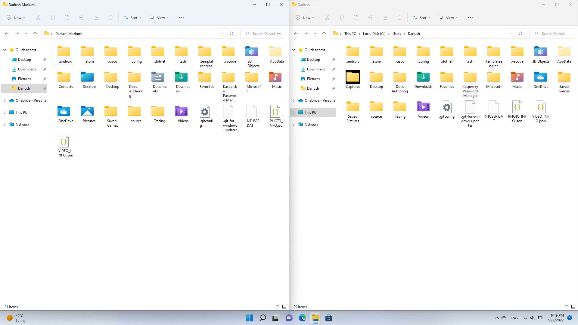 same folder shows different content at the same time! - Microsoft Community