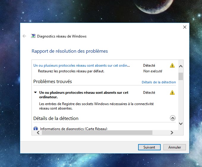 Protocoles Reseaux Absents Microsoft Community