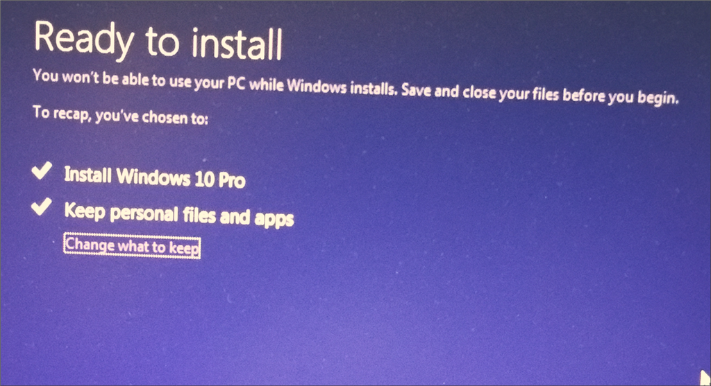Windows 10 Pro Upgrade from Windows 7 Pro -Crashing while 