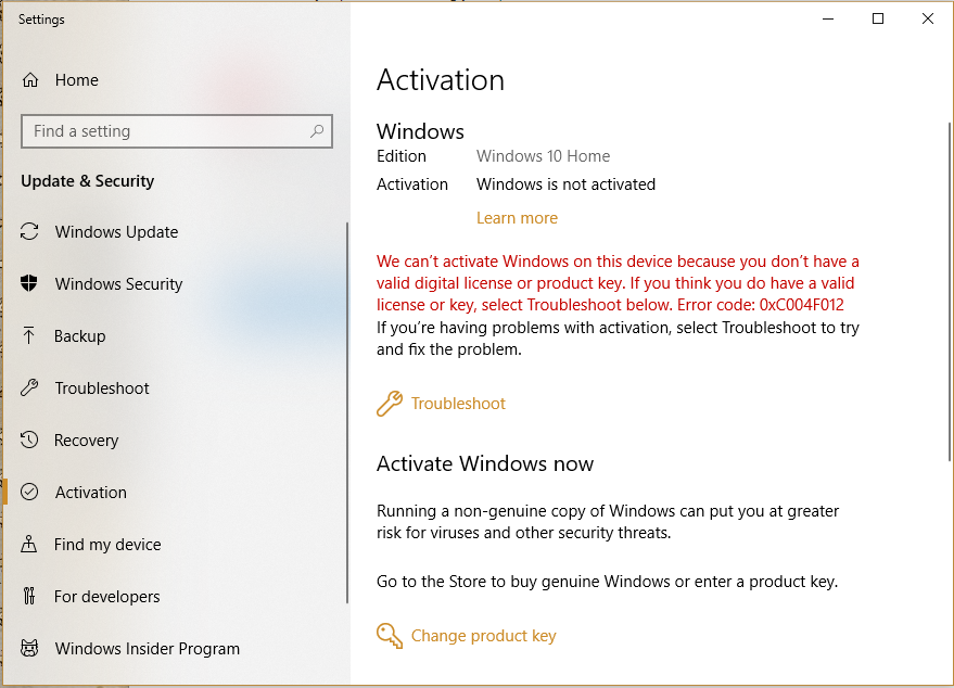 Windows 10 Key (just purchased) does not work for activation ...