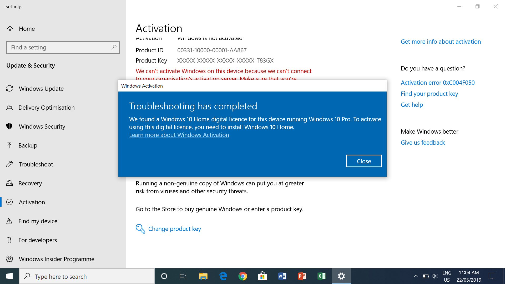 Issues with activating Windows 10 Home - Microsoft Community