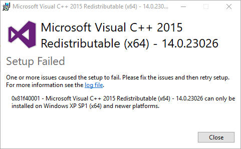 Windows Error When Trying To Setup C 15 Microsoft Community