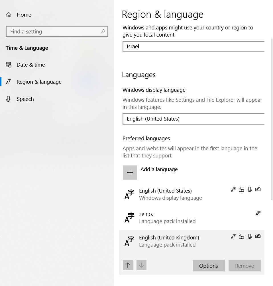 Can T Remove Uk English Keyboard Layout From Windows 10