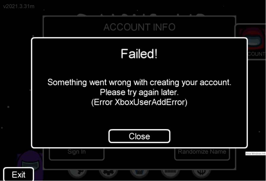 Error token failed