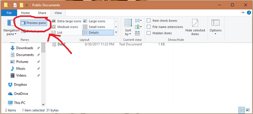 Windows 10 File Explorer Preview Pane Activation On Specific Folders