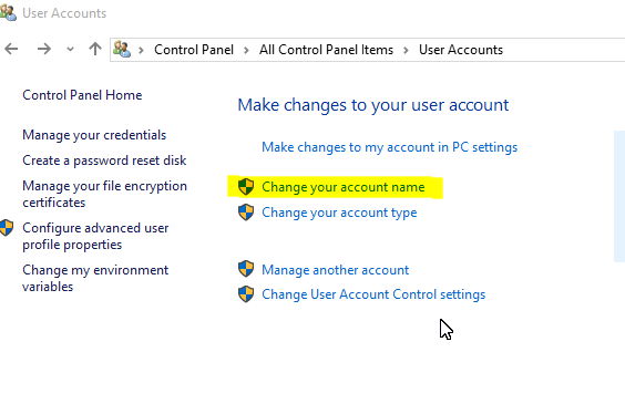 Change local user account name in Windows 10 - Microsoft ...