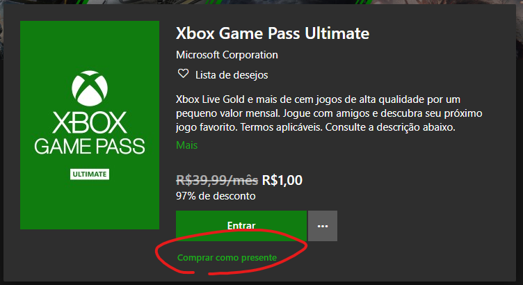 Como presentear uma assinatura do Xbox Game Pass para PC (Beta