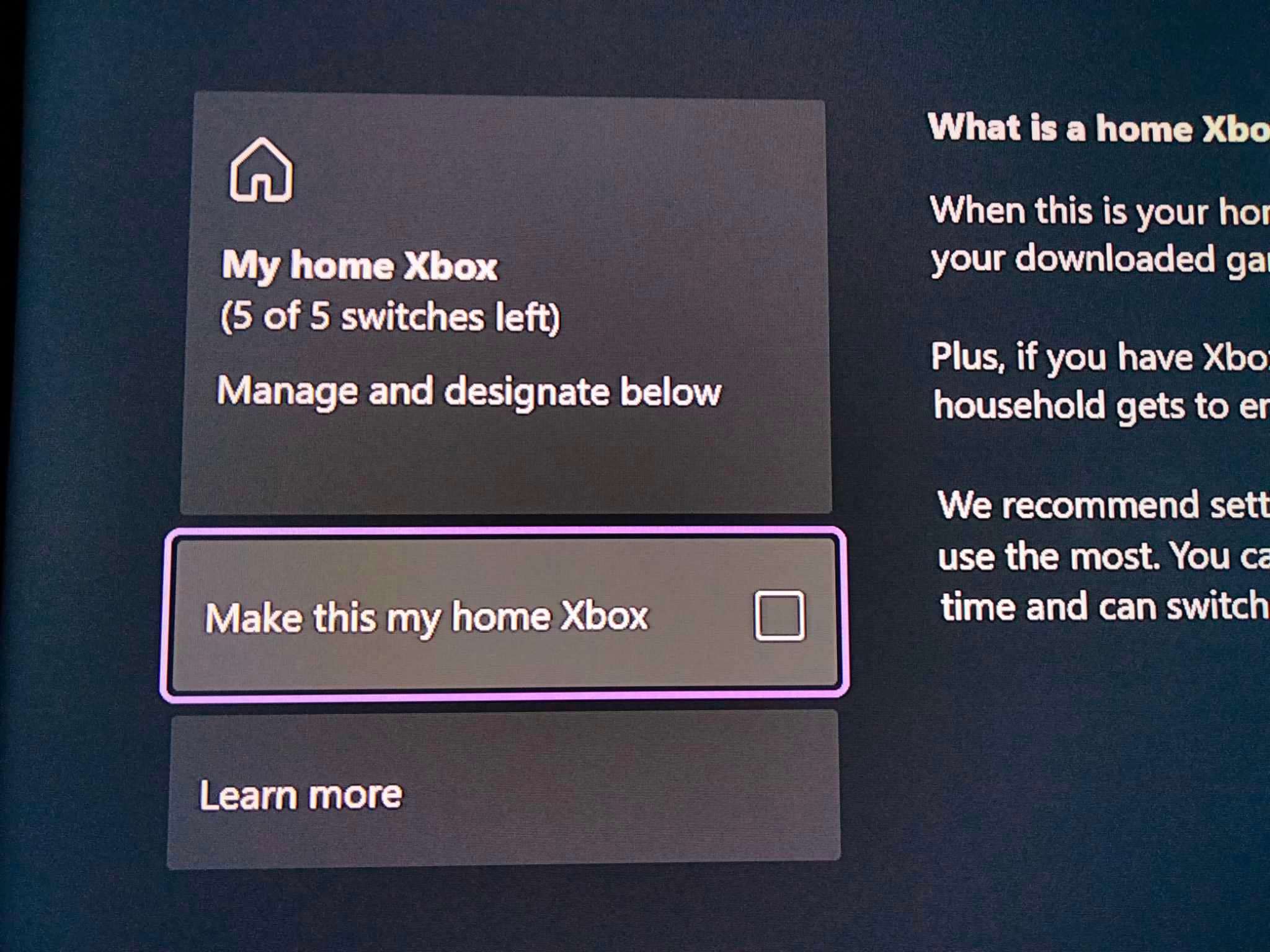 How to store make home xbox