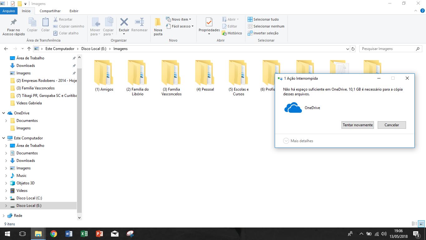 Mensagem Que Não Há Espaço Suficiente Em Onedrive Microsoft Community 4738