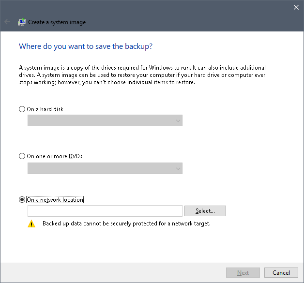 Windows 10 Create System Image No Longer Recognizes My Usb Attached Microsoft Community