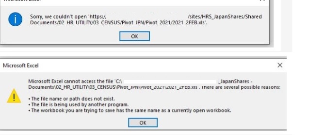 Unable To Open Excel/word File When One Drive Is Open - Microsoft Community