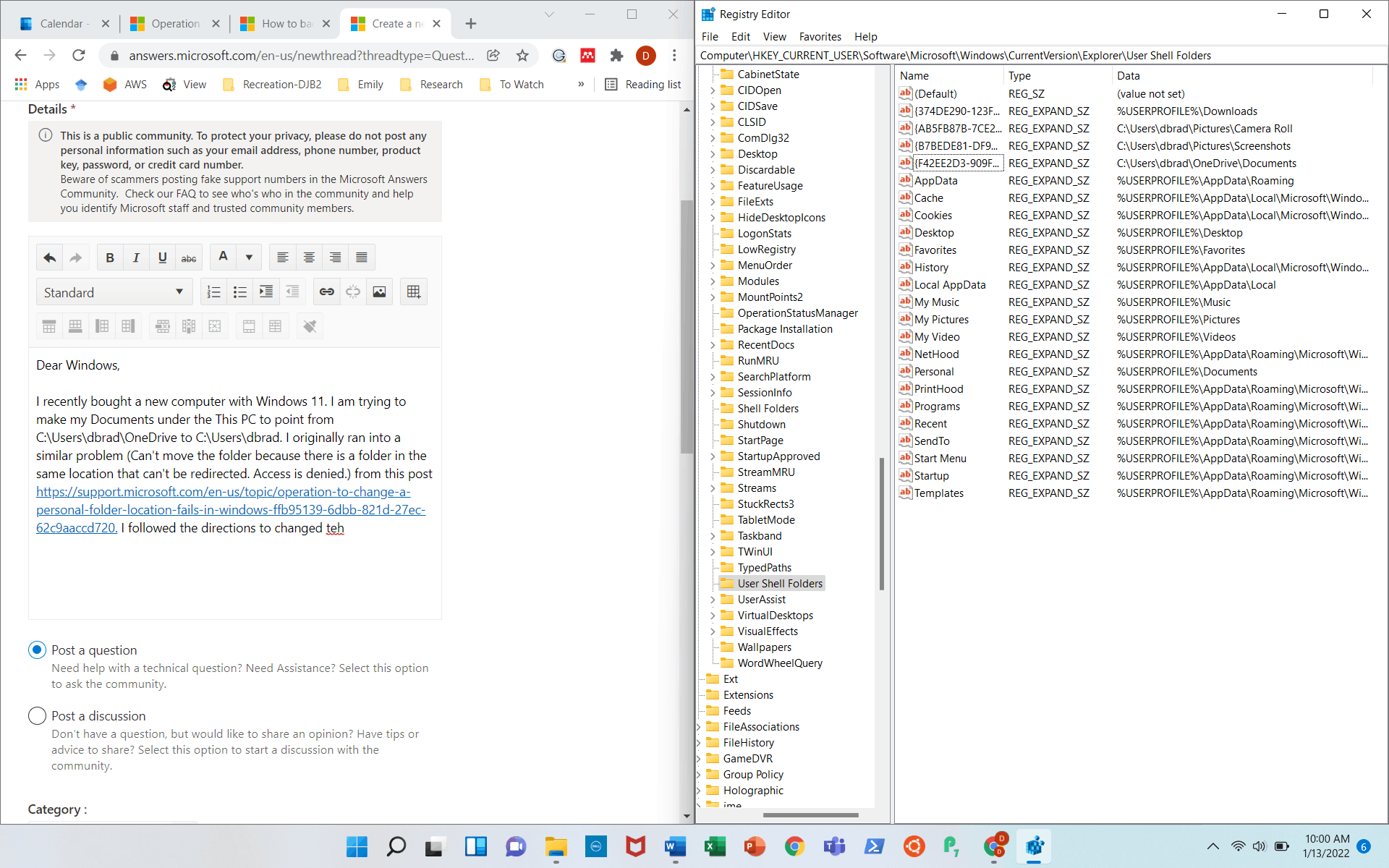 Windows 11 Switching This Pc Documents Path In Windows Explorer From Microsoft Community