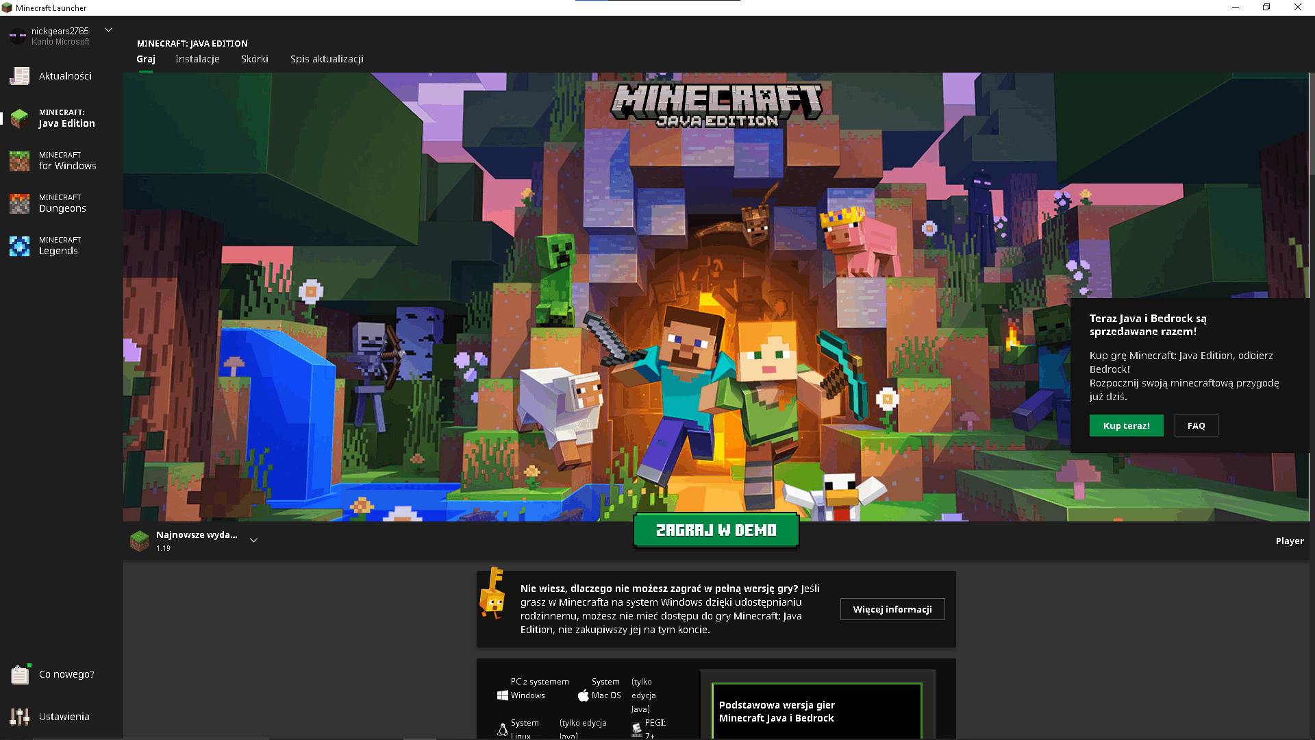 Cannot play Minecraft Java Edition after migration - Microsoft Community