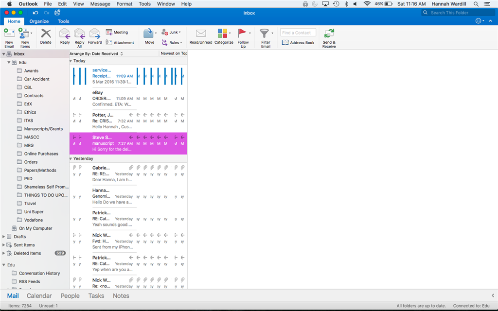 Outlook 2016 unusual appearance. - Microsoft Community