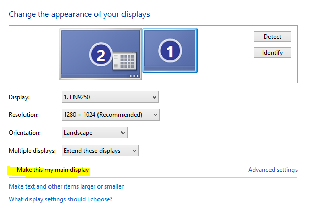 2 screens working of my PC but in the wrong order, I can not get my PC ...