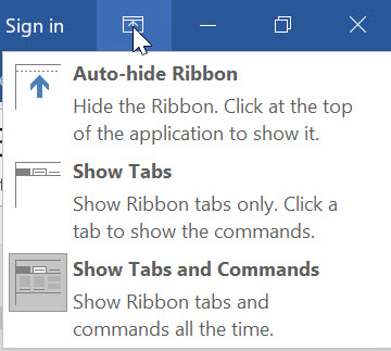 Permanently Display The Ribbon - Microsoft Community