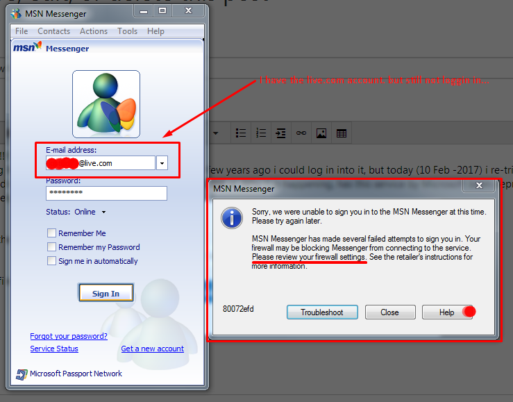 Login in msn MSN Explorer: