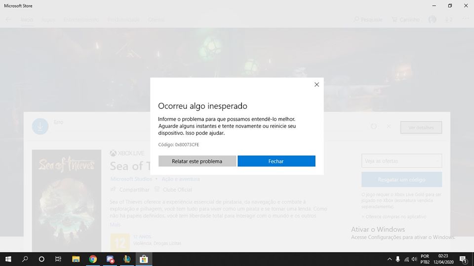 Erro na Windows Store não faz download de aplicativos e jogos - Microsoft  Community