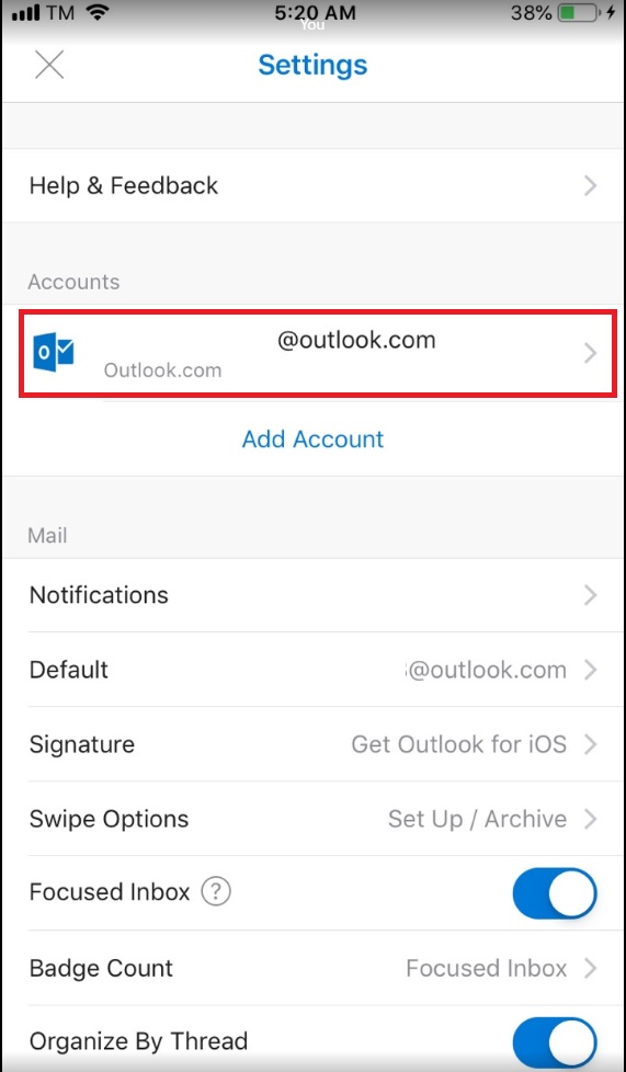 Want to delete outlook email account on my iphone microsoft 