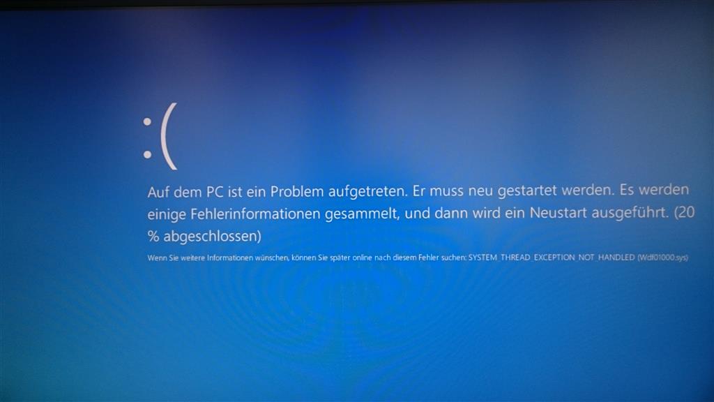 Problem bei Windows10 Installation (über Windows Update)