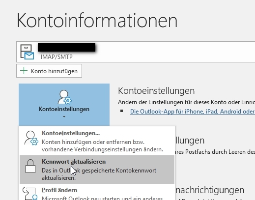 OUTLOOK Office 365 - Passwort Von E-Mail-Konto ändern Oder Neues ...