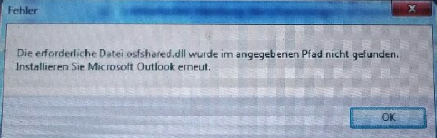 Osfshared dll ошибка outlook 2013