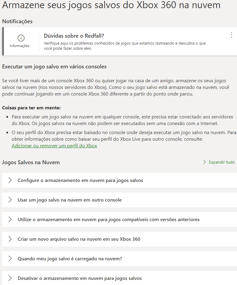 Gostaria de saber se é possível acessar a nuvem do xbox 360