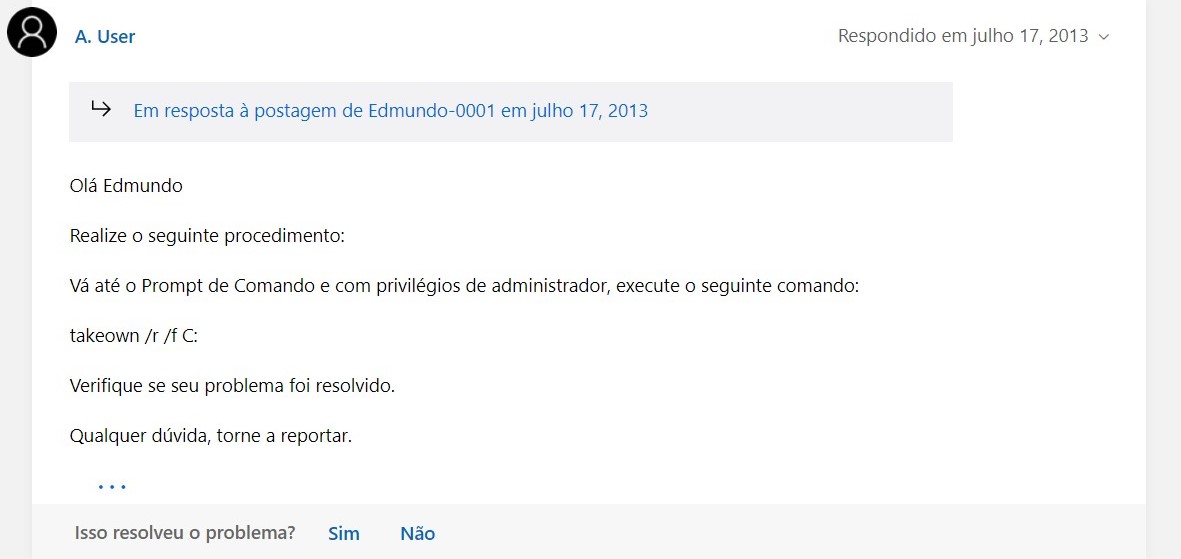 Não consigo acessar CMD como Administrador - Microsoft Community