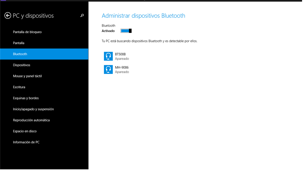 Windows 8.1 Audifonos bluetooth apareado pero sonido no lo