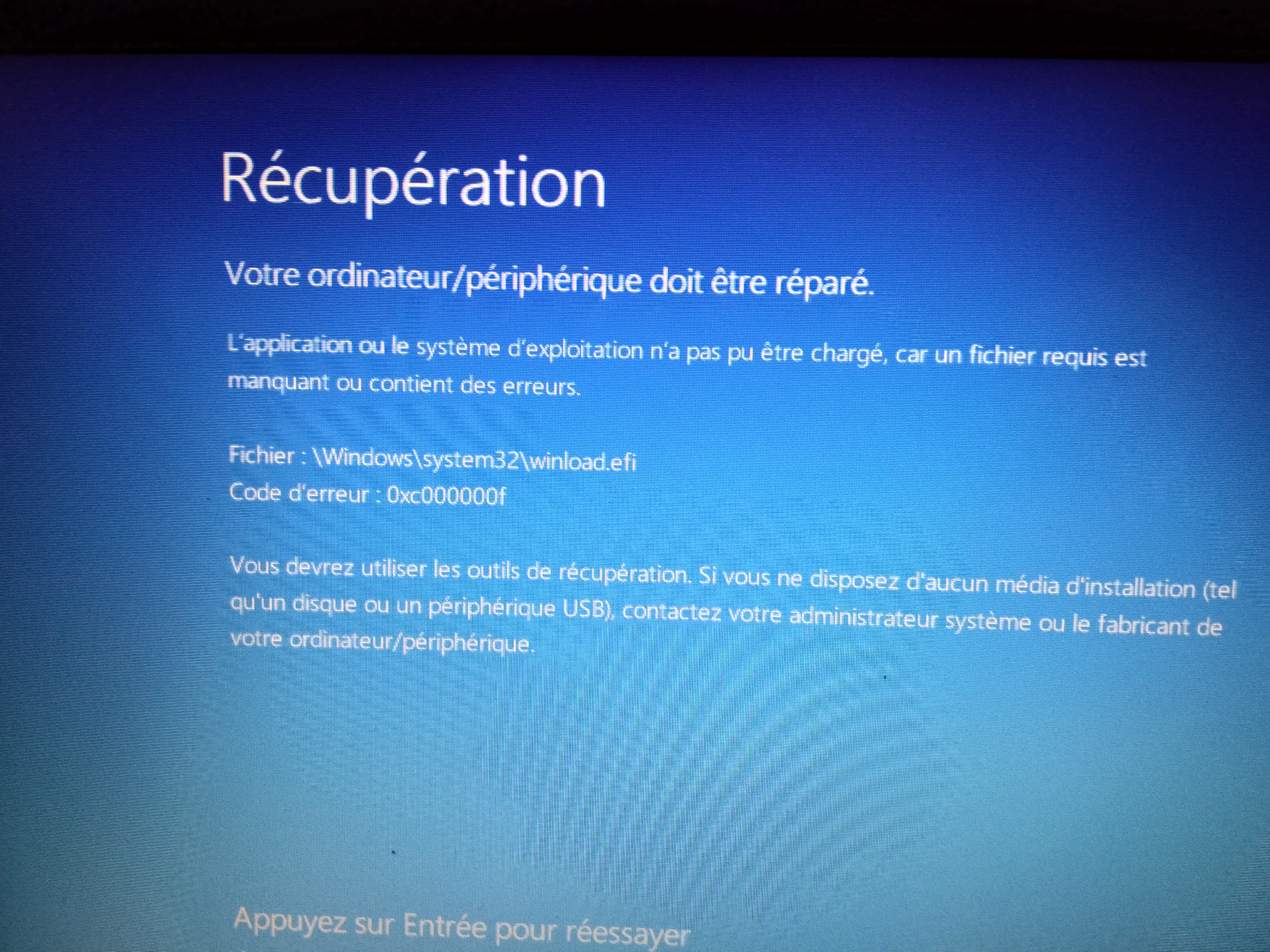 Code Erreur 0xcf Pc Bloque Microsoft Community