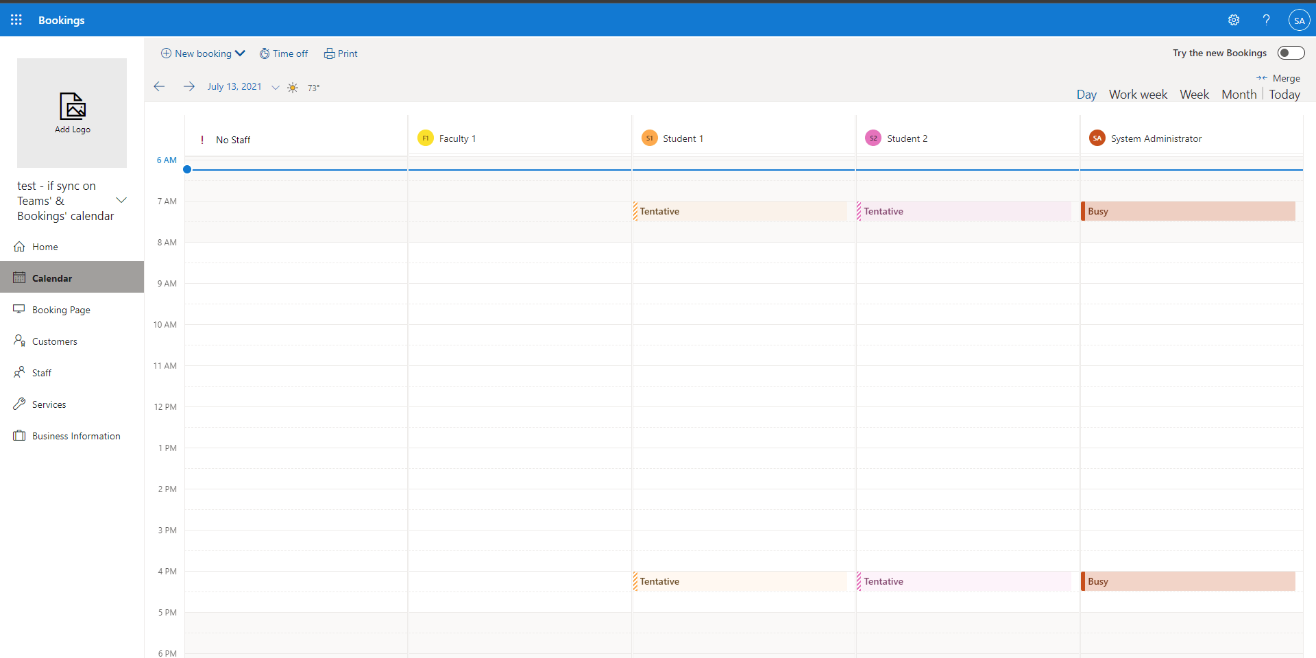 Bookings & Teams Calendars won't sync with Exchange/Outlook Calendars