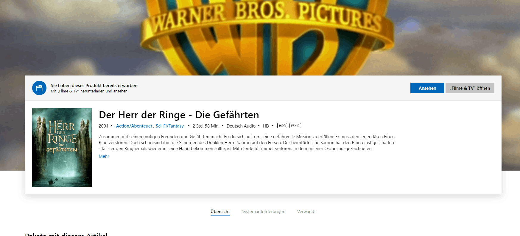 Über die Microsoft Website gekaufter Film lässt sich nicht abspielen -  Microsoft Community