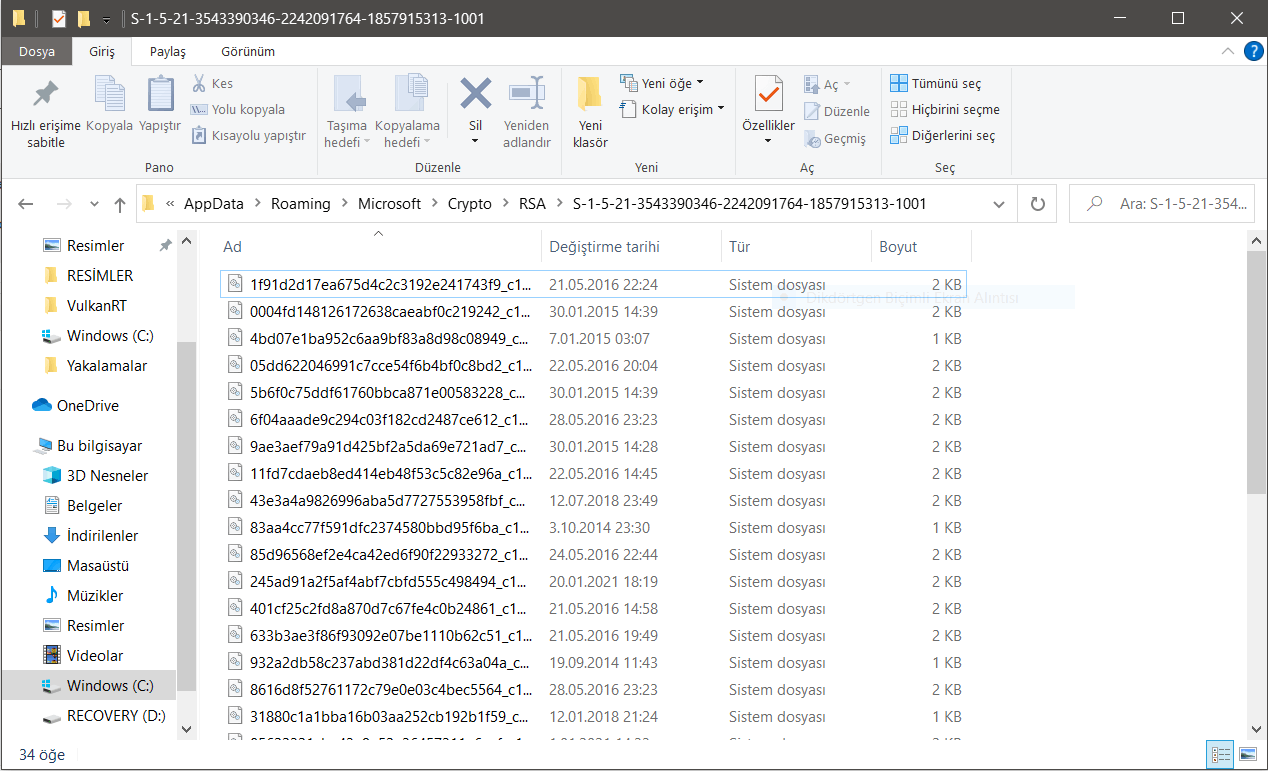 Appdata Roaming Microsoft Crypto Rsa Nedir Microsoft Community