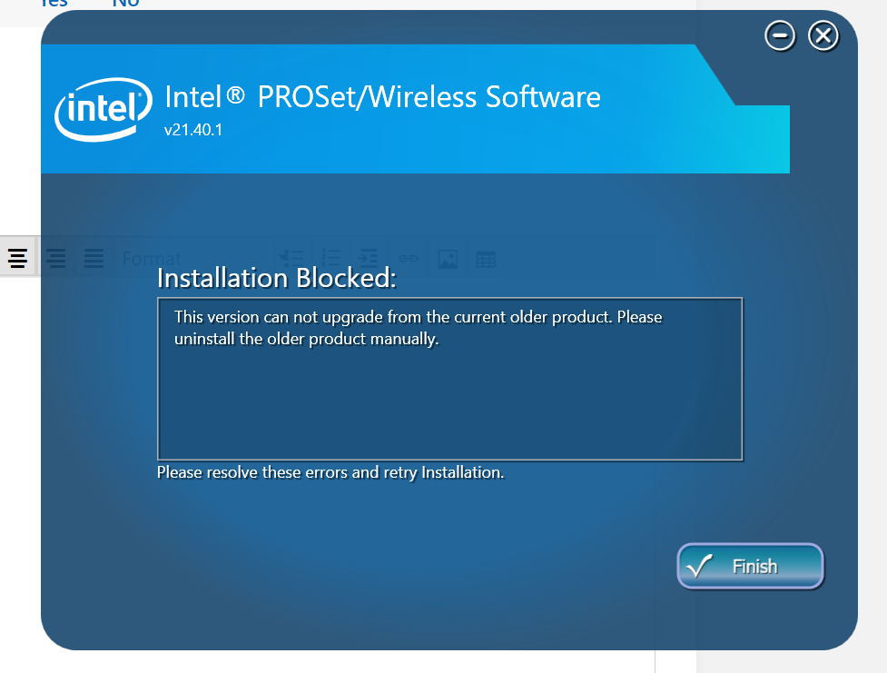 Have been installed already. Intel PROSET. Intel PROSET Wireless. Intel WIFI Driver. PROSET/Wireless software and Drivers.