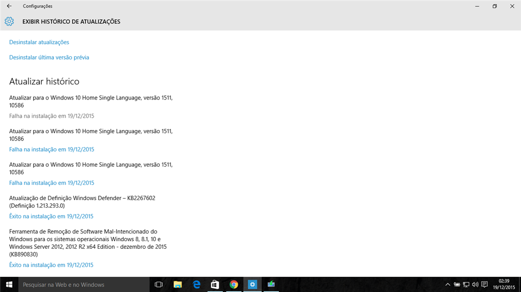 Windows 10 Home Single Language, Versao 1511, 10586
