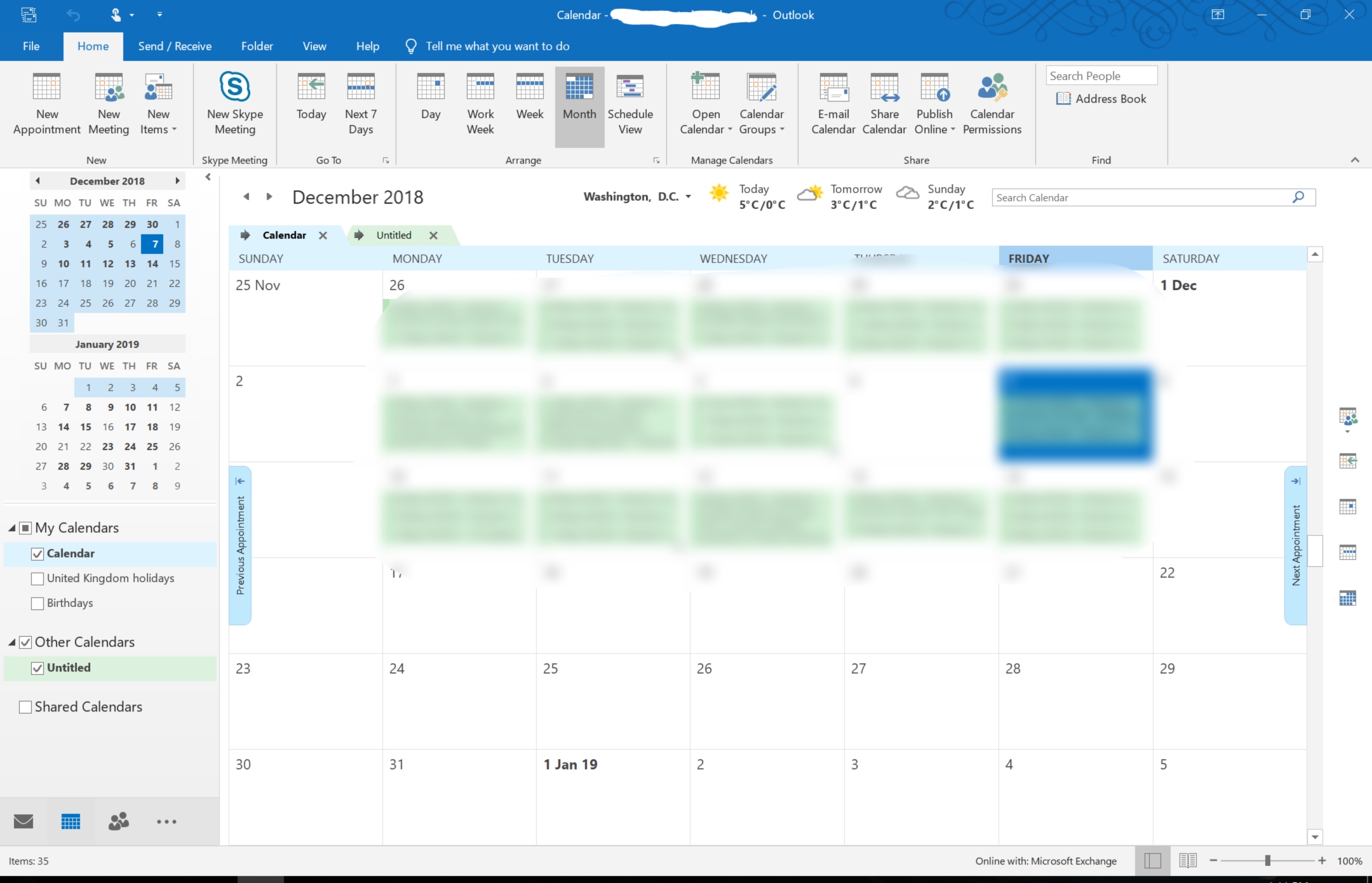 Outlook Calendar Not Showing Customize and Print