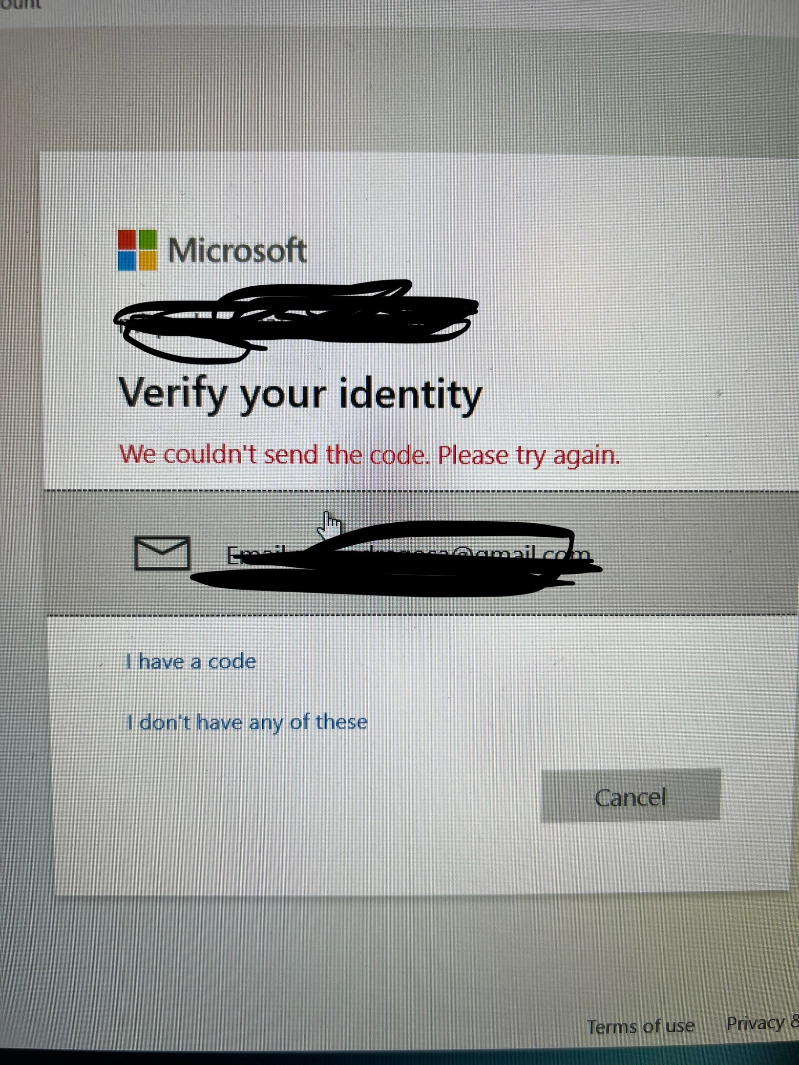 we-couldnt-send-code-please-try-again-microsoft-community