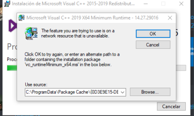 Error Al Instalar Microsoft Visual C 15 19 Windows Microsoft Community