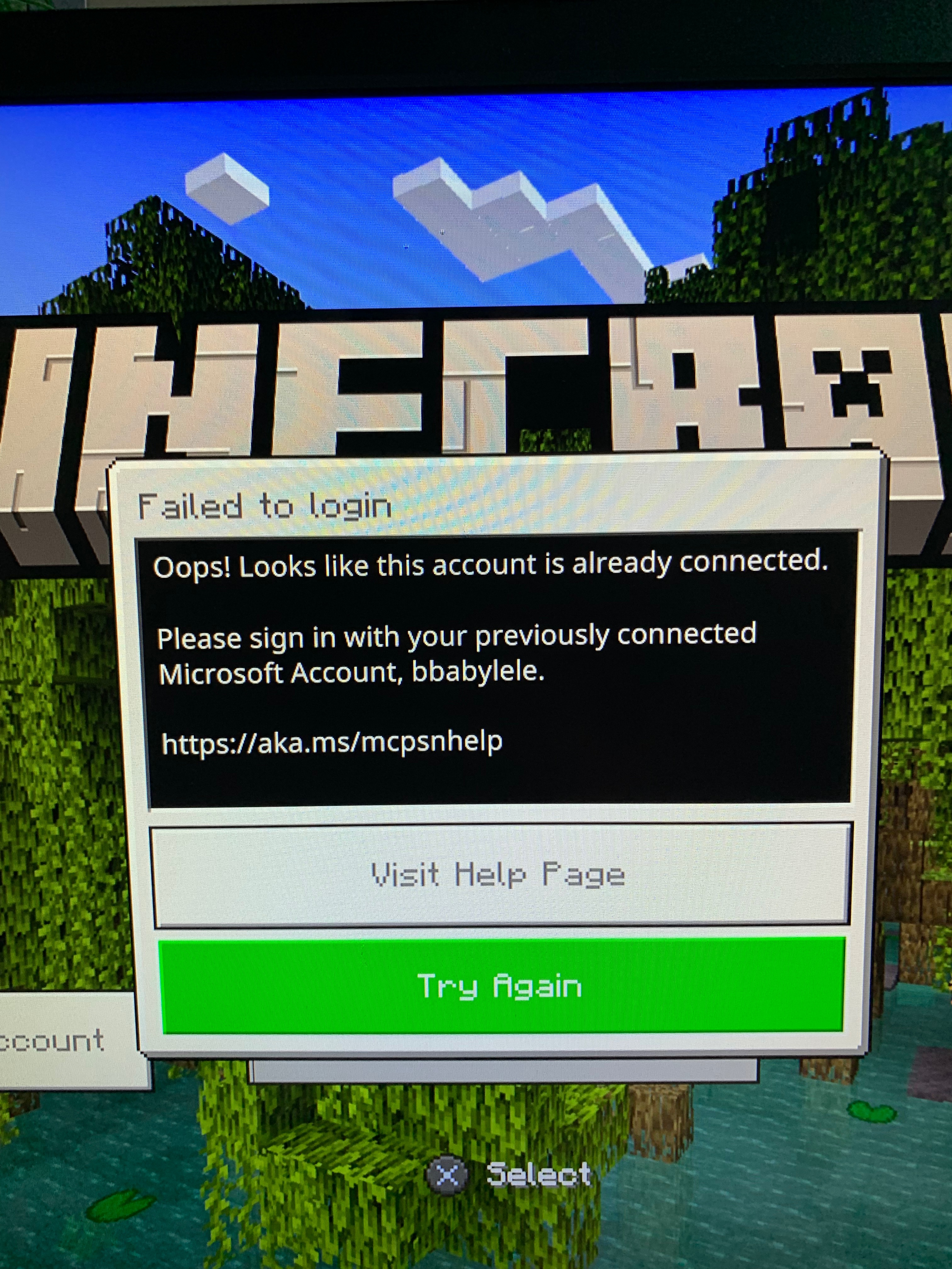 When ever I try to log in on Minecraft it keeps telling me fails to log in  looks like this account if already connected pleased sign in with your  previously connected Microsoft