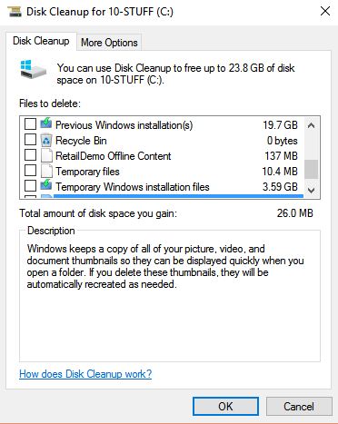 Automatic Disk Cleanup Windows 10