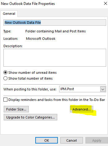 O365 Outlook Move Imap Ost File Location Microsoft Community