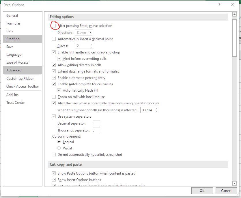 how-do-i-keep-input-focus-on-excel-cell-after-entering-a-number