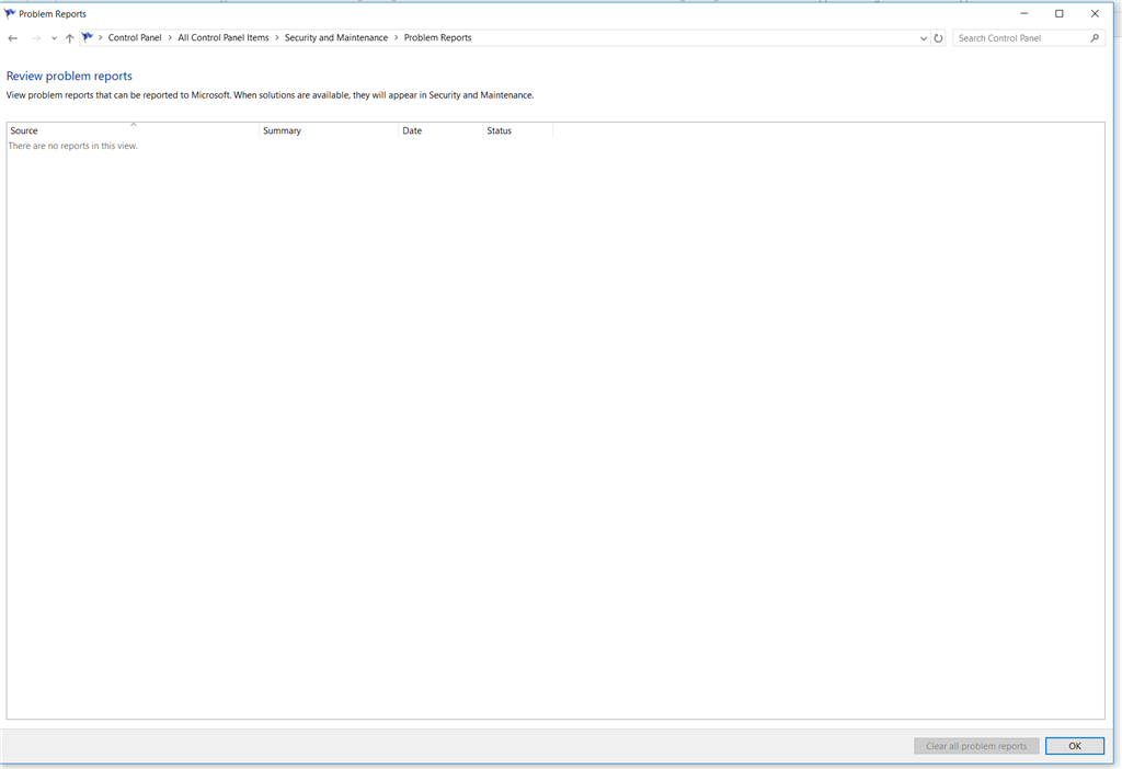 View All Problem Reports