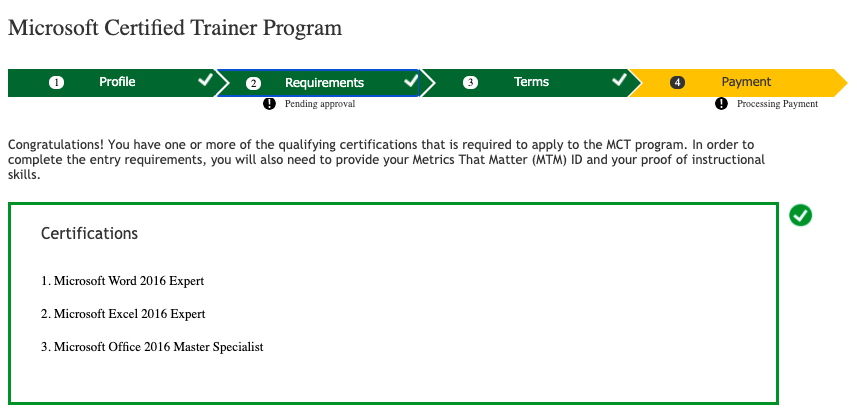 MCT enrollment process? - Training, Certification, and Program Support