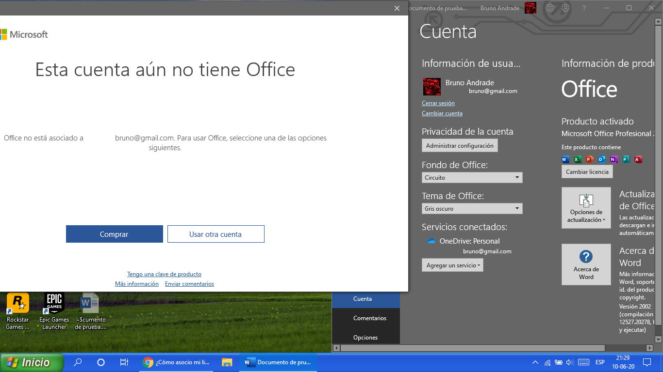 Cómo asocio mi licencia de office a mi cuenta - Microsoft Community