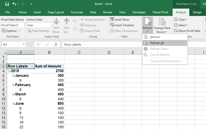 excel for mac, pivot table, group dates