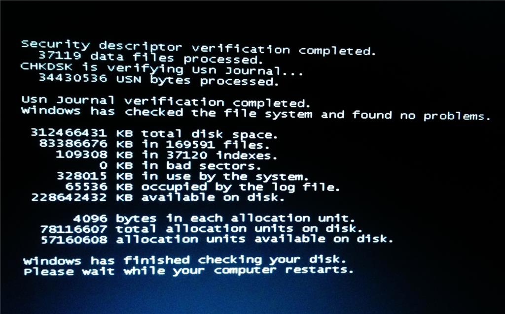 Windows has encounter. Windows has finished checking the Disk. Windows has finished checking your Disk please wait while your Computer restarts. USN Journal verification completed. Возникла ошибка please wait. Yobit.