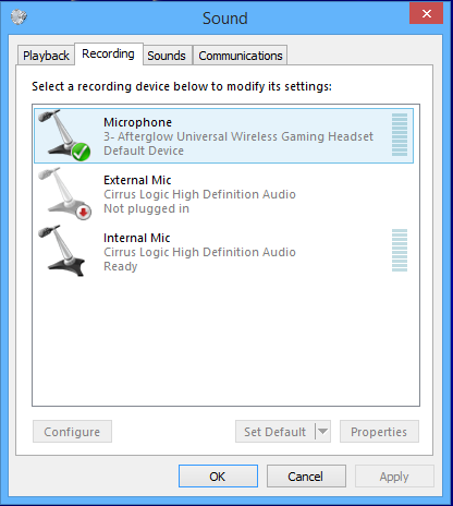 PDP Wireless Headset microphone not recognized. Microsoft Community