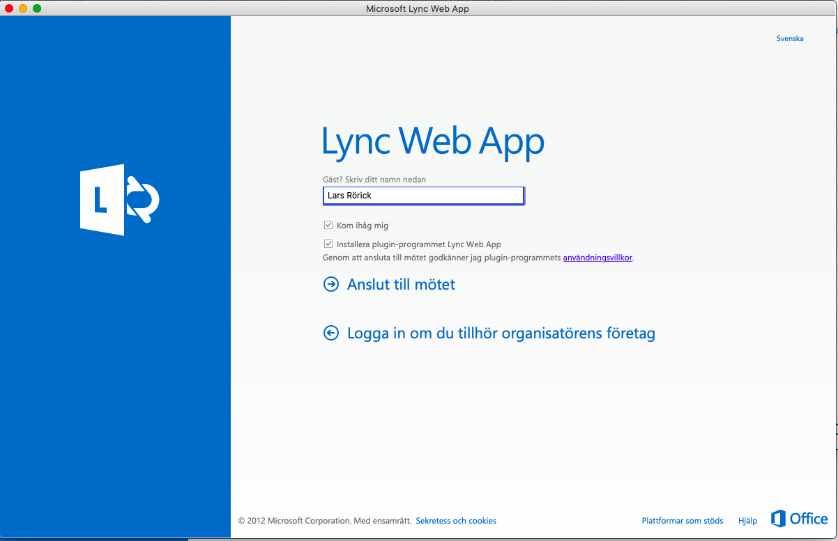 Lync Web App Download Mac